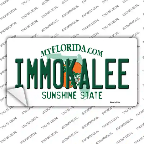 Immokalee Florida Novelty Sticker Decal Small