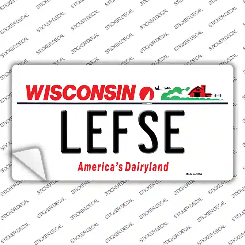 Lefse Wisconsin Novelty Sticker Decal Small