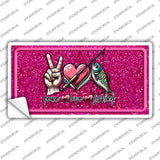 Peace Love Fishing Novelty Sticker Decal LP-14464s