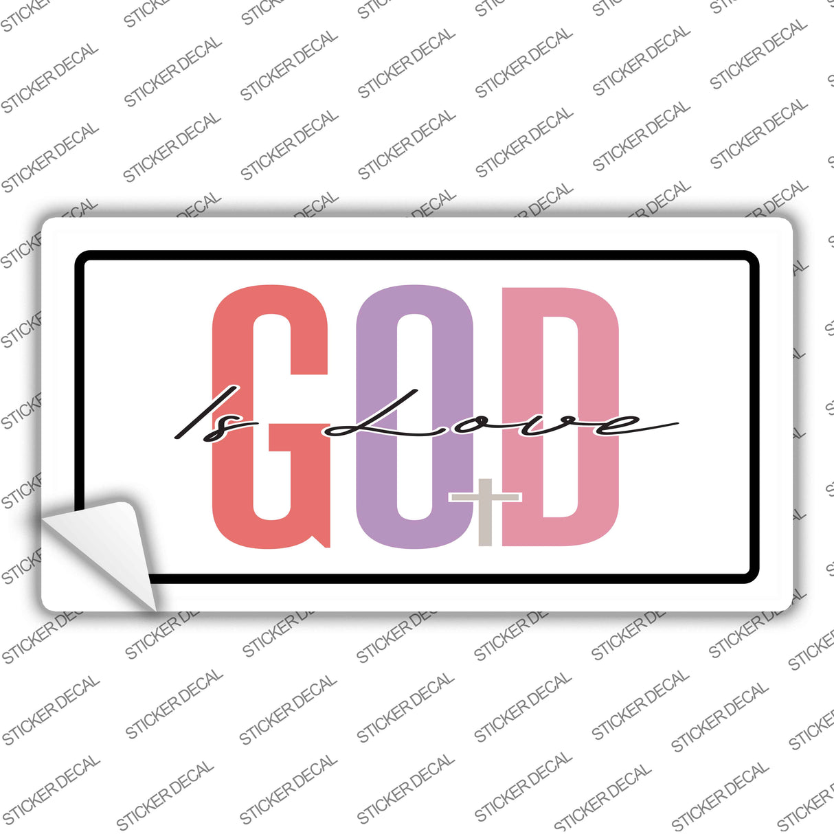 God Is Love Novelty Sticker Decal LP-14474s