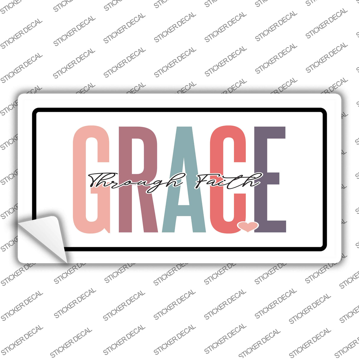 Grace Through Faith Novelty Sticker Decal LP-14478s