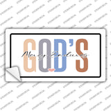 Gods Mercy Endures Novelty Sticker Decal LP-14480s