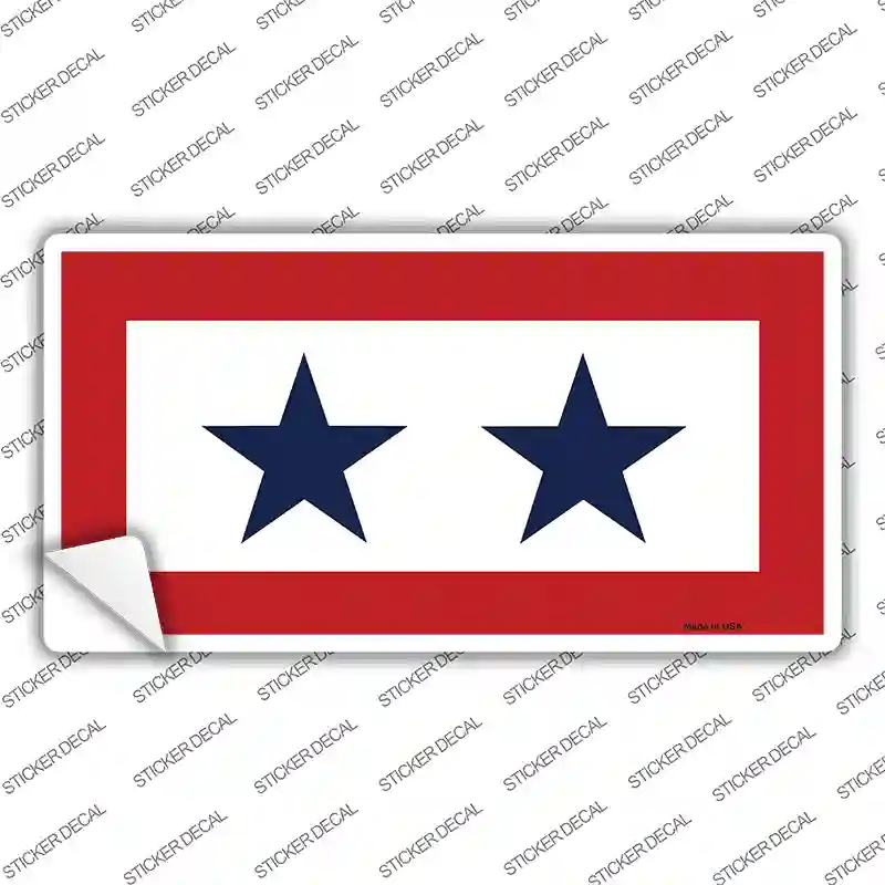 Blue Star Two Novelty Sticker Decal Small