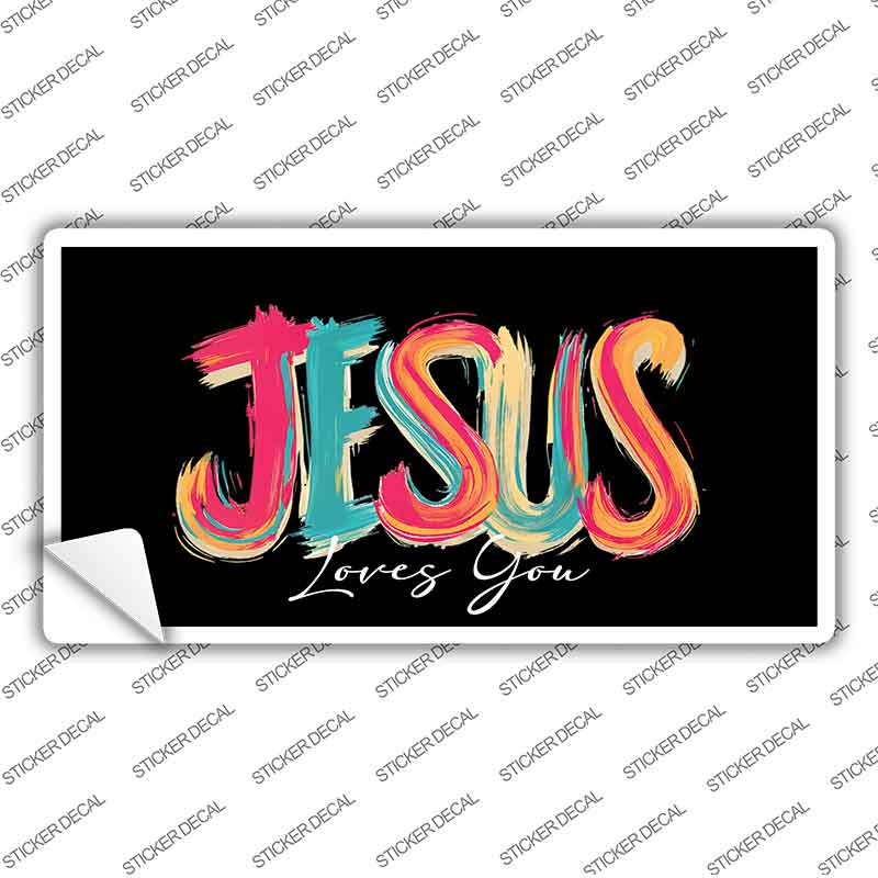 Jesus Loves You Novelty Sticker Decal LP-14553s