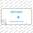 Ontario Canada Novelty Sticker Decal Small