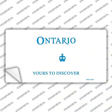 Ontario Canada Novelty Sticker Decal Small