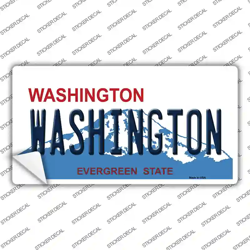 Washington State Background Novelty Sticker Decal Small