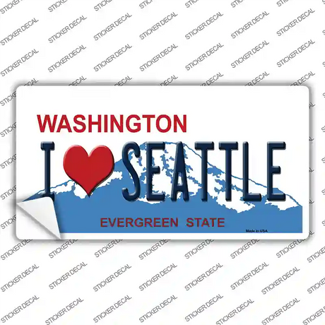 I Love Seattle Washington Novelty Sticker Decal Small