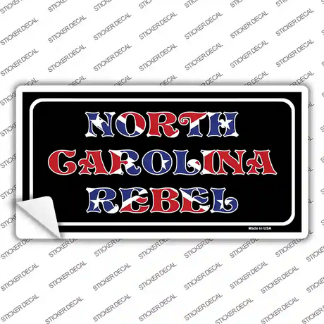 North Carolina Rebel Novelty Sticker Decal Small