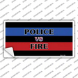 Police Vs. Fire Novelty Sticker Decal Small