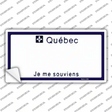 Quebec Novelty Sticker Decal Small