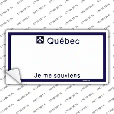 Quebec Novelty Sticker Decal Small