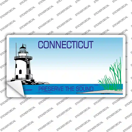 Connecticut State Blank Novelty Sticker Decal Small