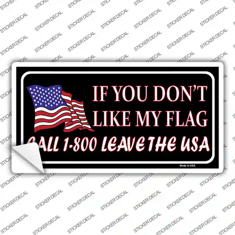 1 800 Leave The USA Novelty Sticker Decal Small