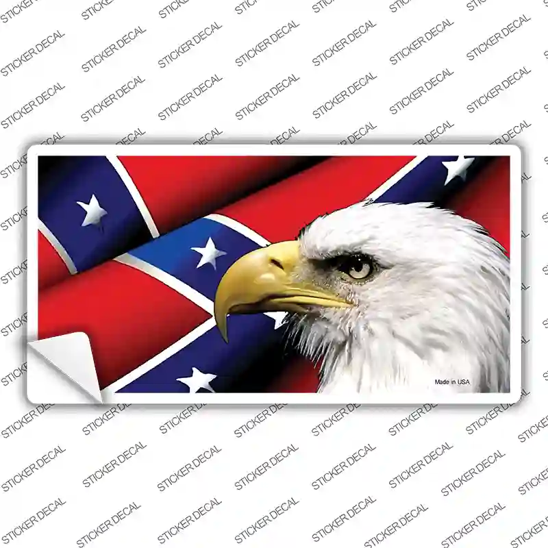 Confederate Flag Eagle Novelty Sticker Decal
