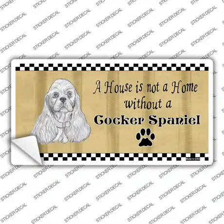 Pencil Sketch Cocker Spaniel Novelty Sticker Decal Small