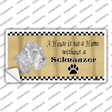 Pencil Sketch Schnauzer Novelty Sticker Decal Small