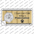 Pencil Sketch Pomeranian Dog Novelty Sticker Decal Small