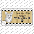 Pencil Sketch Welsh Corgi Novelty Sticker Decal