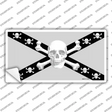 Skull Black & Silver Novelty Sticker Decal Small