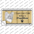 Pencil Sketch Papillon Novelty Sticker Decal Small