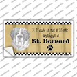 Pencil Sketch Saint Bernard Novelty Sticker Decal Small