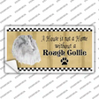 Pencil Sketch Rough Collie Novelty Sticker Decal Small