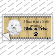 Pencil Sketch Bichon Frise Novelty Sticker Decal Small