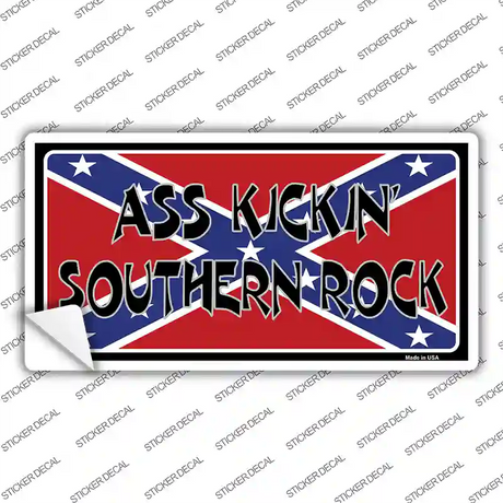 Southern Rock Confederate Flag Novelty Sticker Decal Small