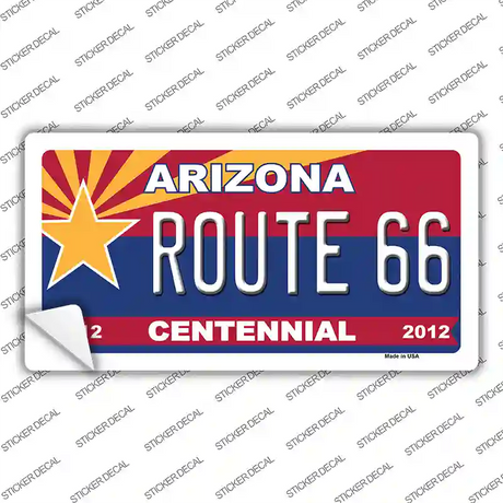 Arizona Centennial Route 66 Novelty Sticker Decal Small