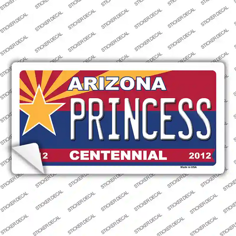 Arizona Centennial Princess Novelty Sticker Decal Small