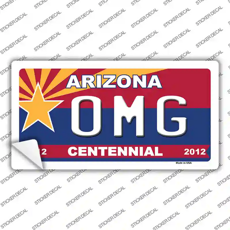 Arizona Centennial OMG Novelty Sticker Decal Small