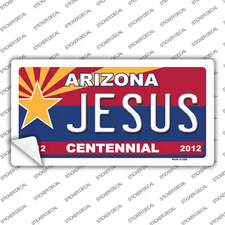 Arizona Centennial Jesus Novelty Sticker Decal Small