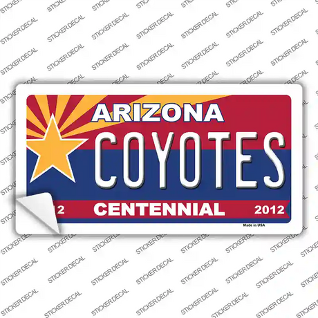 Arizona Centennial Coyotes Novelty Sticker Decal Small