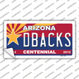 Arizona Centennial Dbacks Novelty Sticker Decal Small