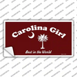 Carolina Girl Burgundy Novelty Sticker Decal Small