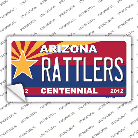 Arizona Centennial Rattlers Novelty Sticker Decal Small