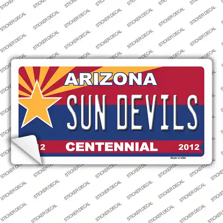 Arizona Centennial Sun Devils Novelty Sticker Decal Small