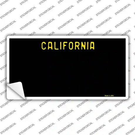 California Black State Novelty Sticker Decal Small