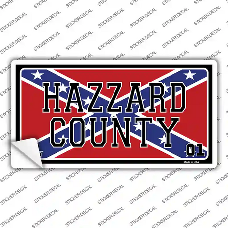 Hazard County Confederate Flag Novelty Sticker Decal Small