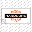 Hardcore Scooter Trash White Novelty Sticker Decal Small