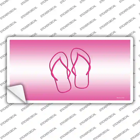 Flip Flops Pink Novelty Sticker Decal Small