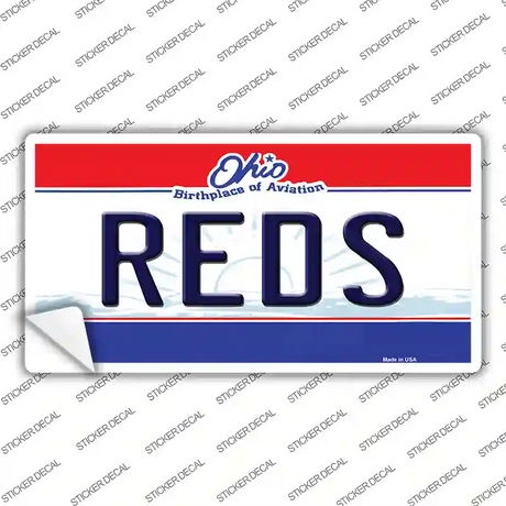 Reds Ohio State Novelty Sticker Decal Small