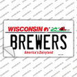 Brewers Wisconsin State Novelty Sticker Decal Small