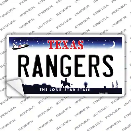 Rangers Texas State Novelty Sticker Decal Small