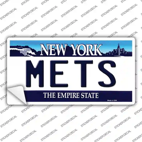 Mets New York State Novelty Sticker Decal Small