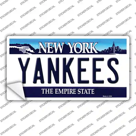 Yankees New York State Novelty Sticker Decal Small