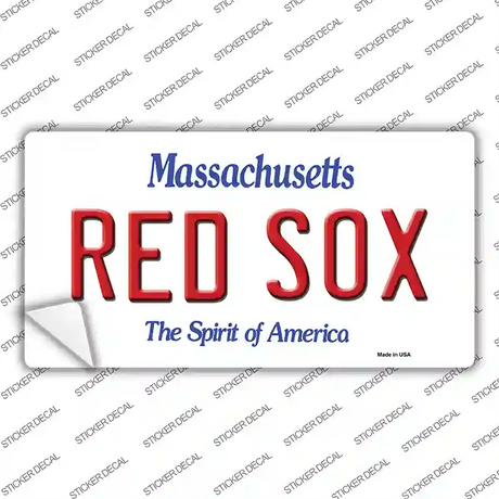 Red Sox Massachusetts State Novelty Sticker Decal Small