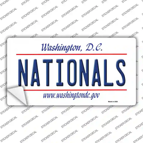 Nationals Washington DC State Novelty Sticker Decal Small