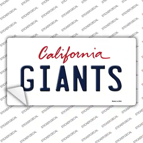 Giants California State Novelty Sticker Decal Small